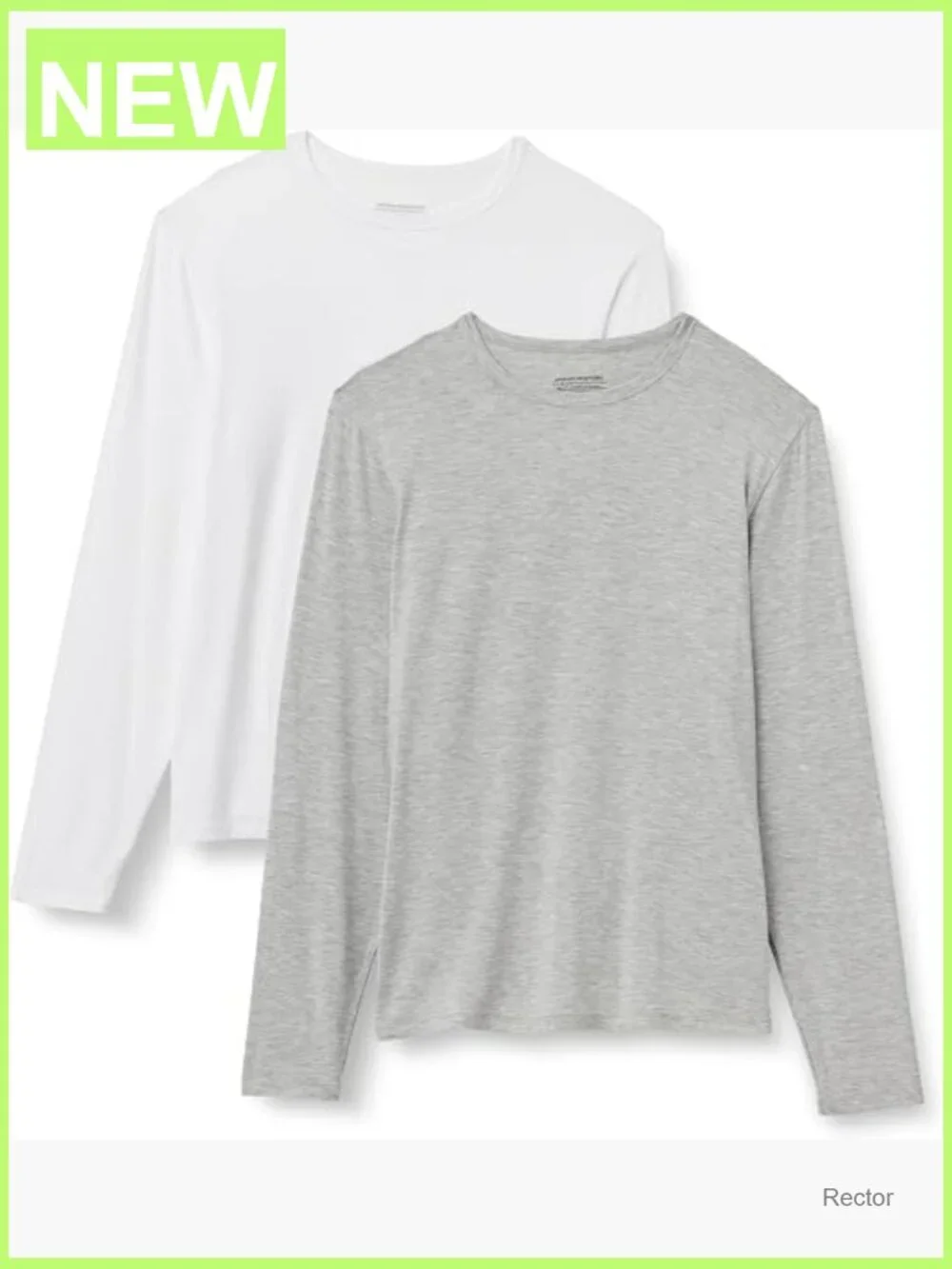 Men's Long Sleeve Undershirt Super Soft Modal Pack of 2 Slim Fit Crew Neck